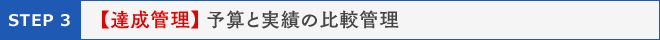 【達成管理】 予算と実績の比較管理