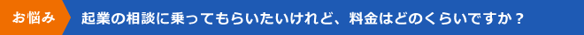 起業の相談に乗ってもらいたいけれど、料金はどのくらいですか？